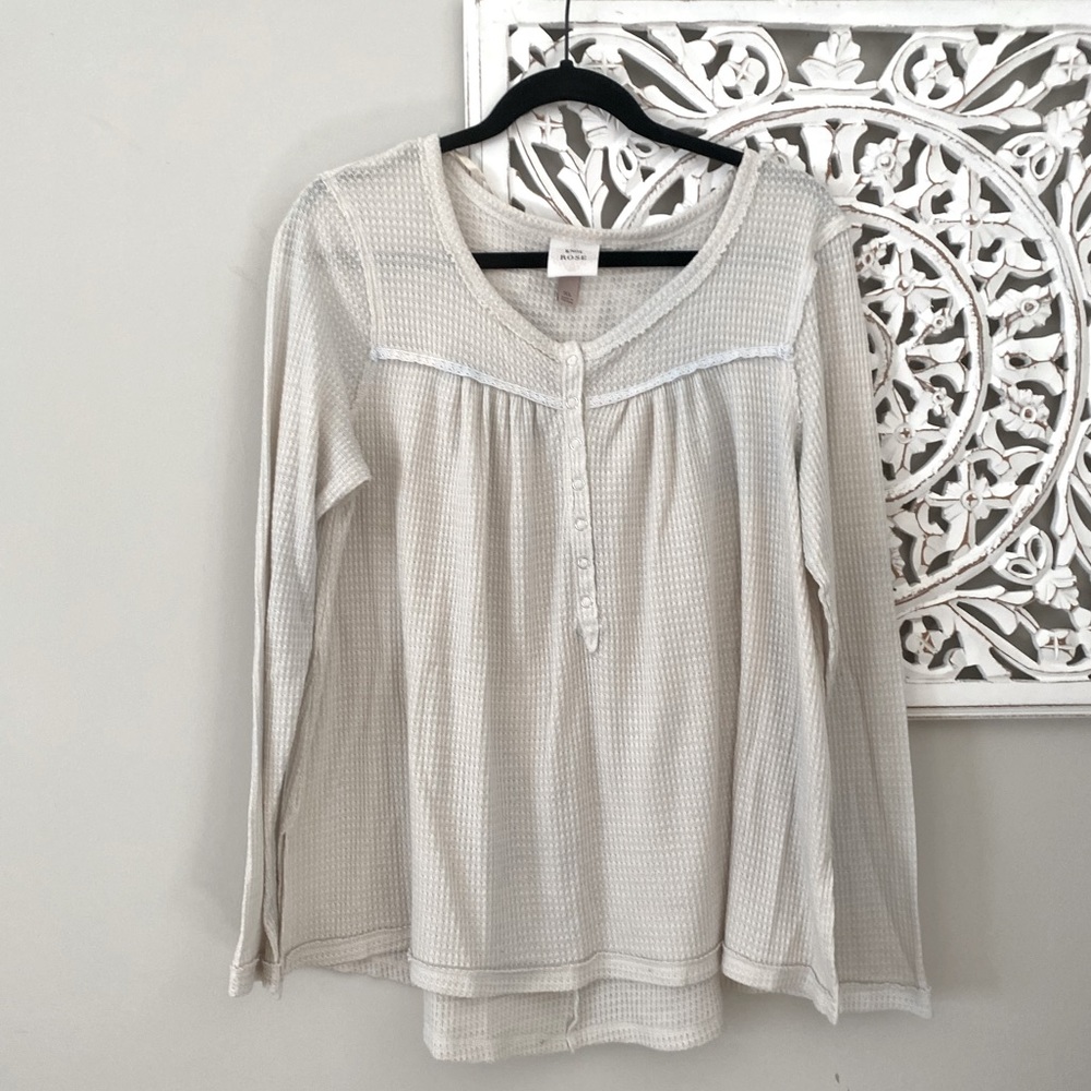 Cream Knox Rose Button Thermal